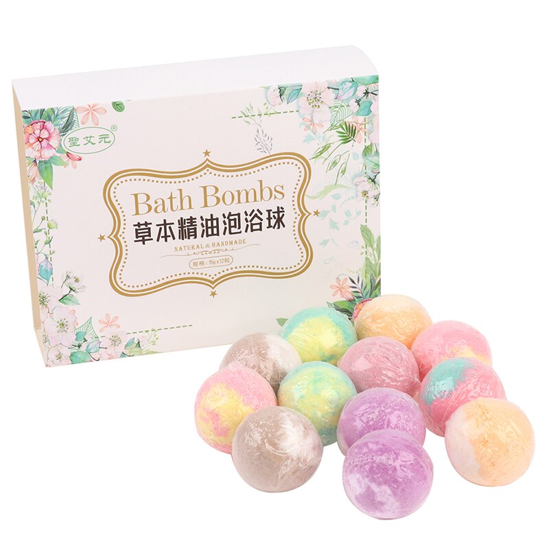 12pcs/set Mini Hand Bath Foot Spa Natural Mini Handmade Bathing Foot Spa Rich Essential Oils Bath Ball Foot Bath Ball