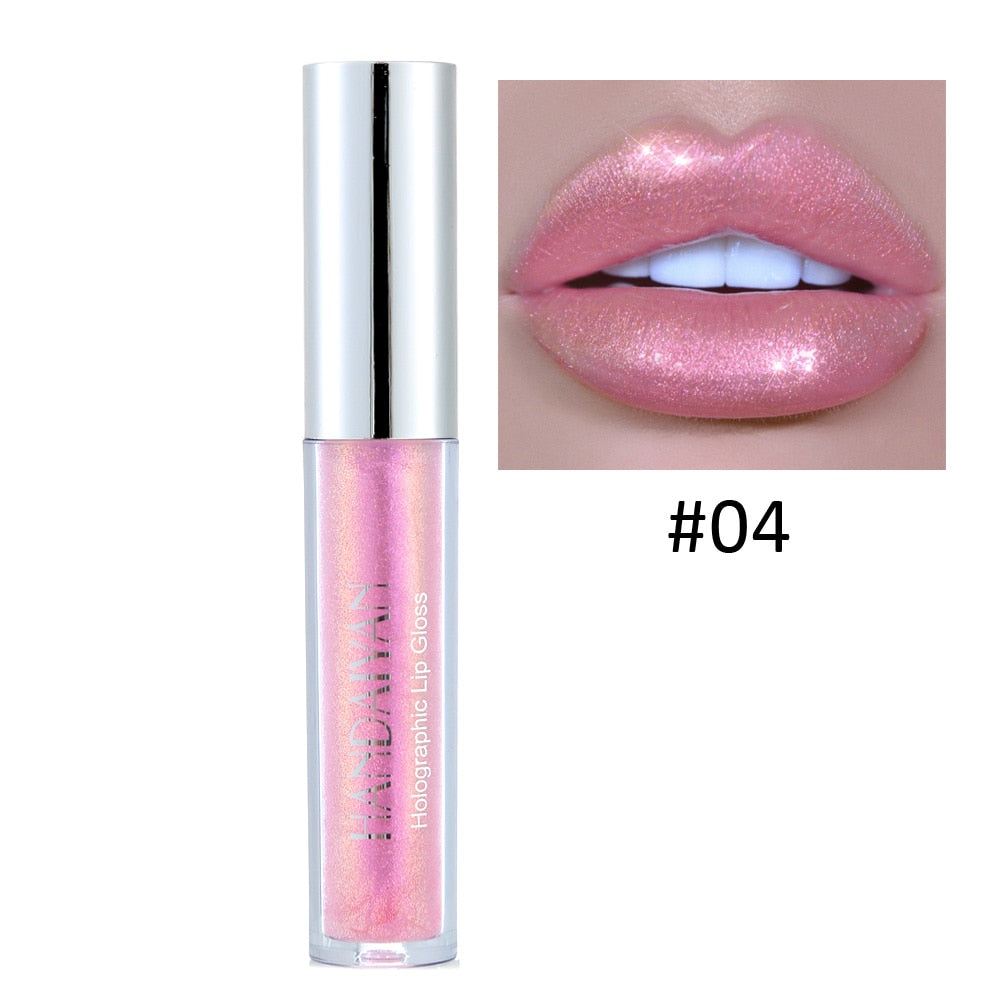 Waterproof Glitter Liquid Lipstick Crystal Glow Laser Holographic Lip Gloss Tint Mermaid Shiny Pigment Lipgloss Makeup Cosmetics