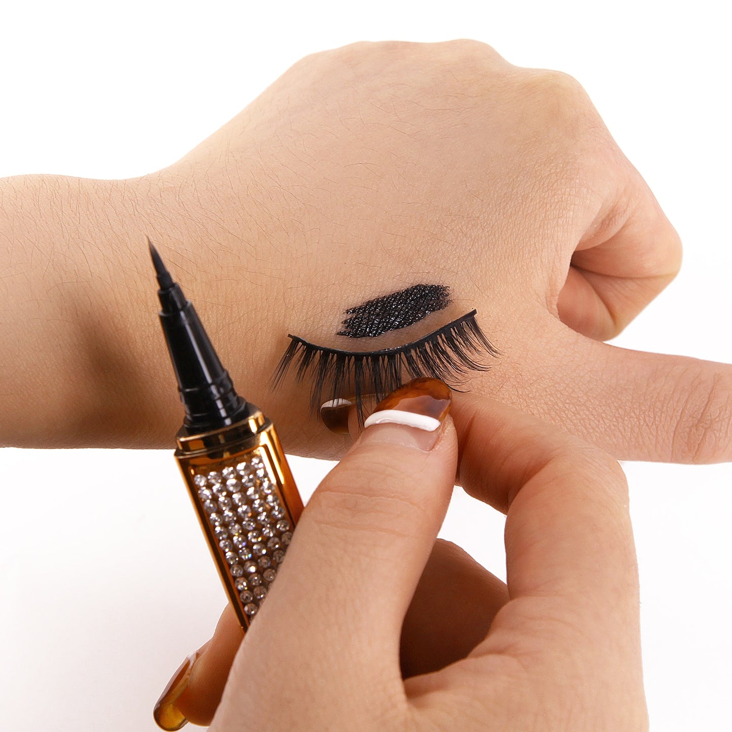 Magic Self-adhesive Liquid Eyeliner Pencil Glue-free Magnetic-free for Eyelashes Waterproof Eye Liner Pen Makeup Cosmetic