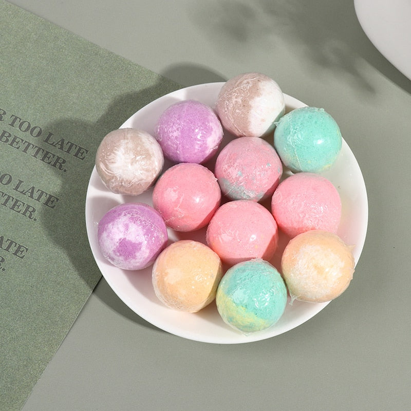 12pcs/set Mini Hand Bath Foot Spa Natural Mini Handmade Bathing Foot Spa Rich Essential Oils Bath Ball Foot Bath Ball