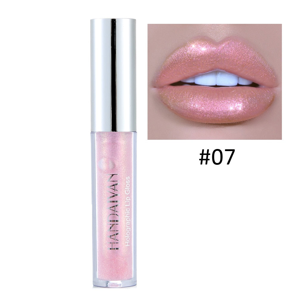 Waterproof Glitter Liquid Lipstick Crystal Glow Laser Holographic Lip Gloss Tint Mermaid Shiny Pigment Lipgloss Makeup Cosmetics