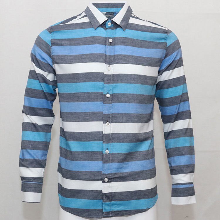 Man fashion cro codile plaid striped shirt male long sleeve dress shirts 100% cotton hombre chemises homme