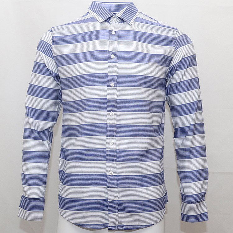 Man fashion cro codile plaid striped shirt male long sleeve dress shirts 100% cotton hombre chemises homme