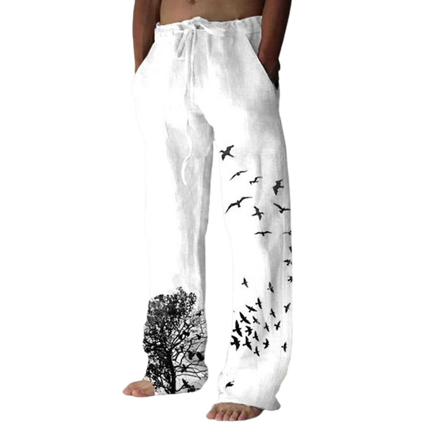 Plus Size Mens Long Sleeve Casual Shirts Male Fashion Top Pullovers Sexy Men clothing 2022 Summer New Feather Birds Print Blouse
