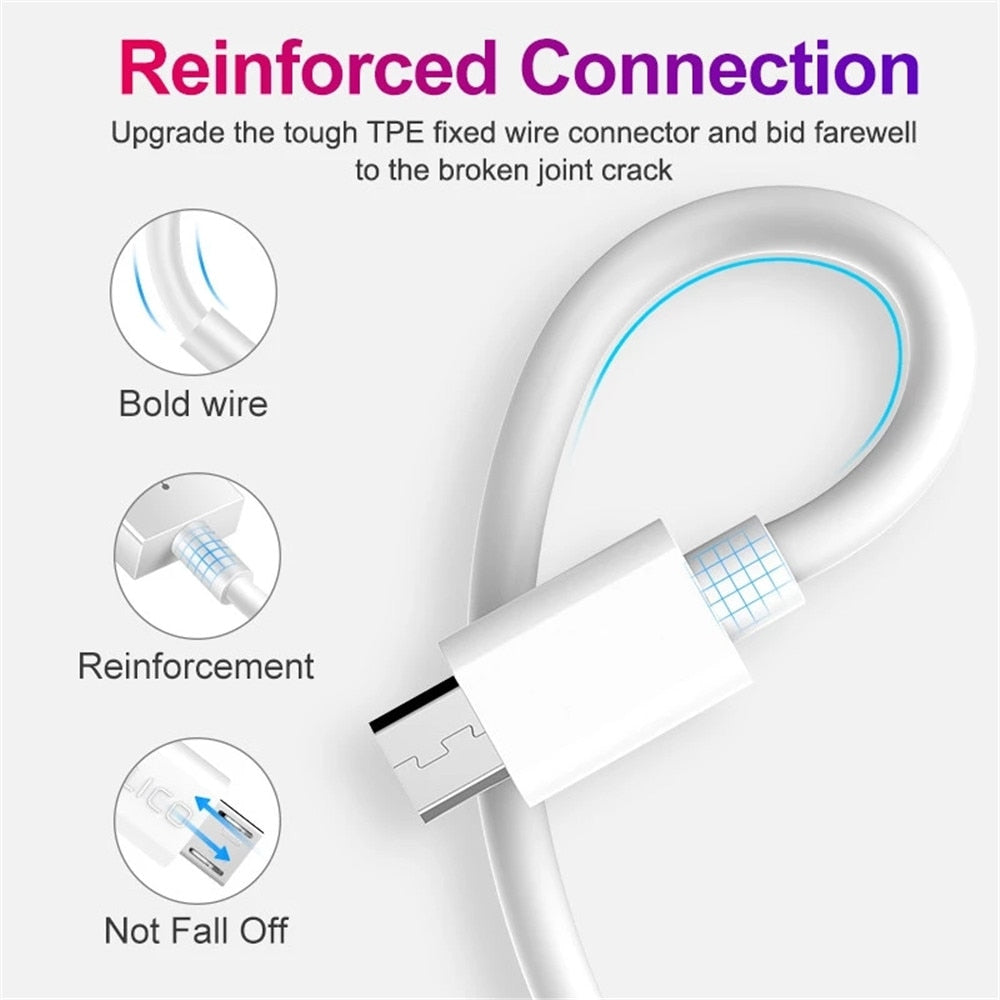 USB Type C Cable 5A Fast Charging Wire Mobile Phone Micro USB Wires Cable For Xiaomi mi 11 Samsung Type C Data Charge Cable Cord