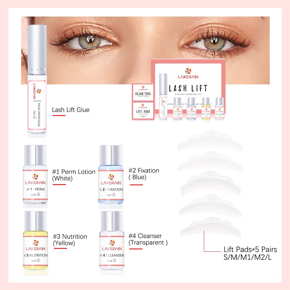 Lakerain New Lash Lift Kit Eyelash Lifting Lash Lifting Lashes Curl Eyelash Perm Eyelash Growth For Salon Home Use Dropship