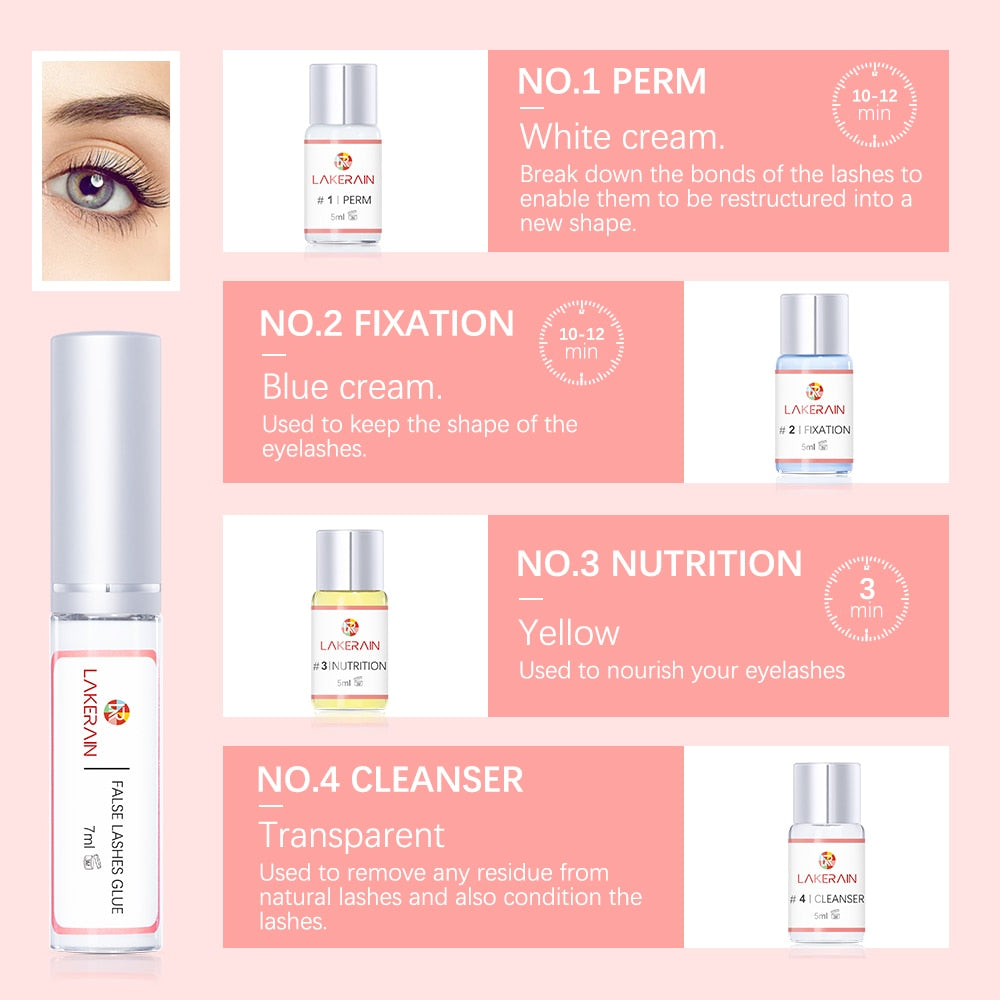 Lakerain New Lash Lift Kit Eyelash Lifting Lash Lifting Lashes Curl Eyelash Perm Eyelash Growth For Salon Home Use Dropship