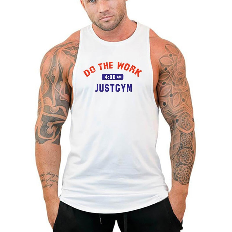 Mens tank tops shirt gym tank top fitness clothing vest sleeveless cotton man canotte bodybuilding ropa hombre man clothes wear