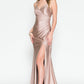 Satin Mermaid Double Spaghetti Straps Long Evening & Bridesmaid Dress AC391-11