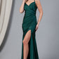 Satin Mermaid Double Spaghetti Straps Long Evening & Bridesmaid Dress AC391-0