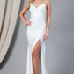 Satin Mermaid Double Spaghetti Straps Long Evening & Bridesmaid Dress AC391-7