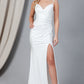 Satin Mermaid Double Spaghetti Straps Long Evening & Bridesmaid Dress AC391-8