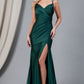 Satin Mermaid Double Spaghetti Straps Long Evening & Bridesmaid Dress AC391-1