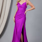 Satin Mermaid Double Spaghetti Straps Long Evening & Bridesmaid Dress AC391-6