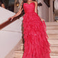 Ruffled A-Line Sweetheart Strapless Long Evening Dress CDCZ0027-4