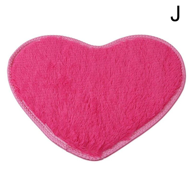 Bath Mats Mini 40X30cm Heart Shape Non-Slip Pad Rug Kit Toilet Pattern Bathroom Small Mats Floor Carpet Mattress For Home Decor