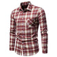 FEGKZLI Men's Casual Plaid Cotton Shirts Long Sleeve Spring Summer Fashion Buttons-up Tops Shirts Homme Mens Dress Shirts