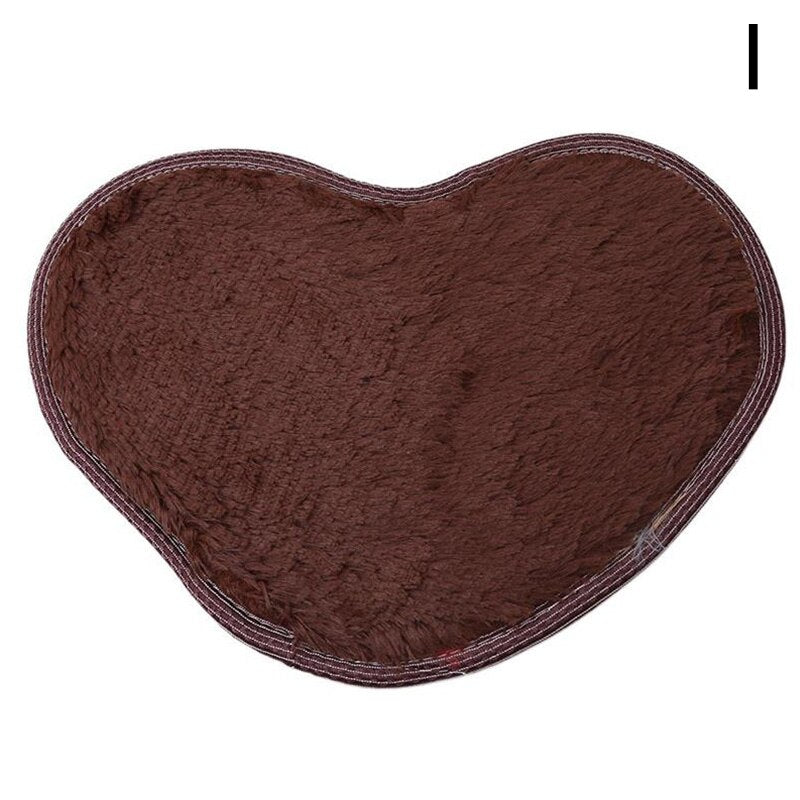 Bath Mats Mini 40X30cm Heart Shape Non-Slip Pad Rug Kit Toilet Pattern Bathroom Small Mats Floor Carpet Mattress For Home Decor