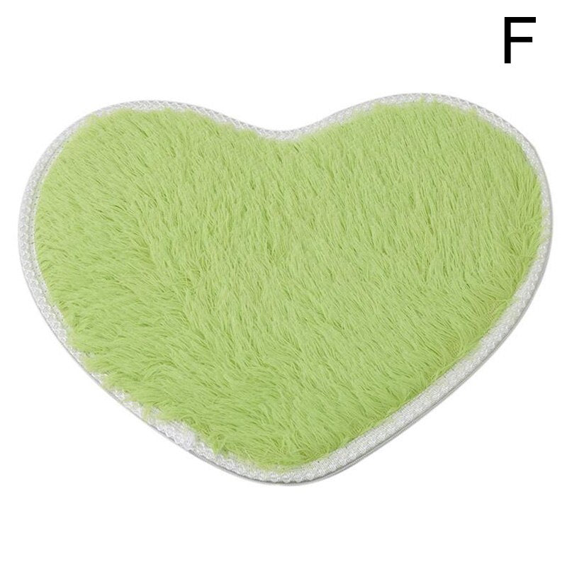 Bath Mats Mini 40X30cm Heart Shape Non-Slip Pad Rug Kit Toilet Pattern Bathroom Small Mats Floor Carpet Mattress For Home Decor