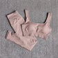 Women&#39;s Sportswear Yoga Set Workout Clothes Athletic Wear Sports Gym Legging Seamless Fitness Bra Crop Top Long Sleeve Yoga Suit