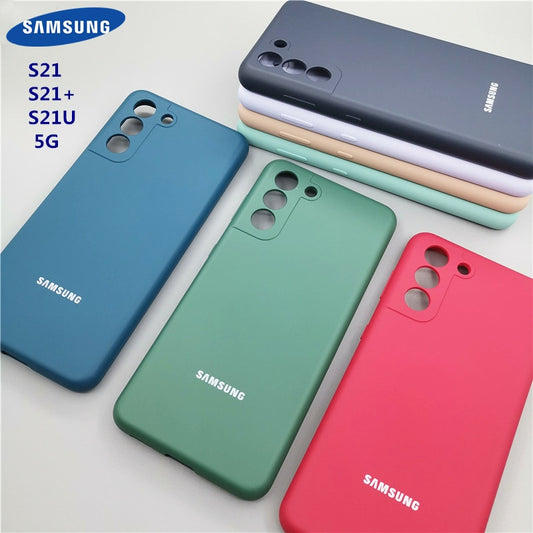 Samsung Galaxy S21 Ultra Plus 5G S21FE Case Silky Silicone Cover For S21+ S21Plus S21Ultra Full Protective Mobile Phone Shell