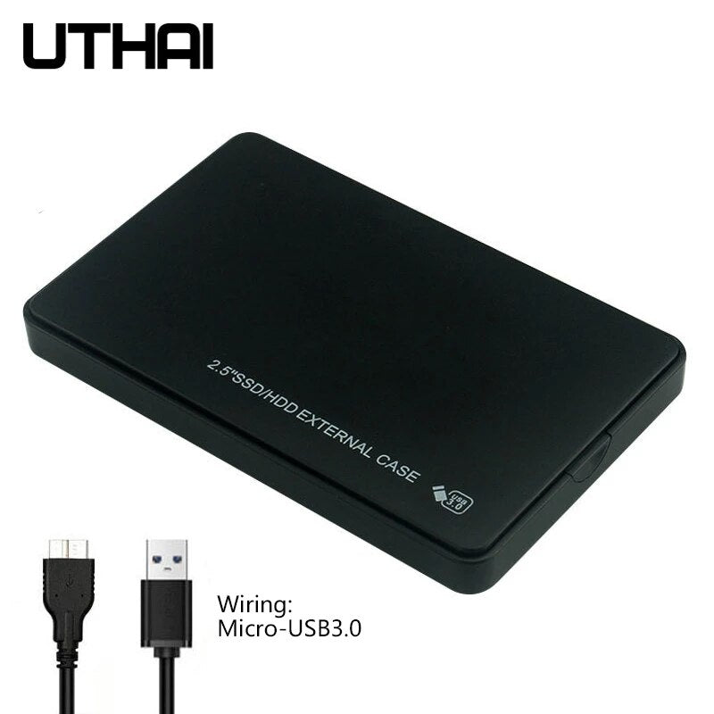 T43 Case Hd Externo USB 3 0 For 2.5 Inch SATA2 3 Hard Drive Box Mobile HDD Case With Cable Support 6TB High Speed HDD Enclosure