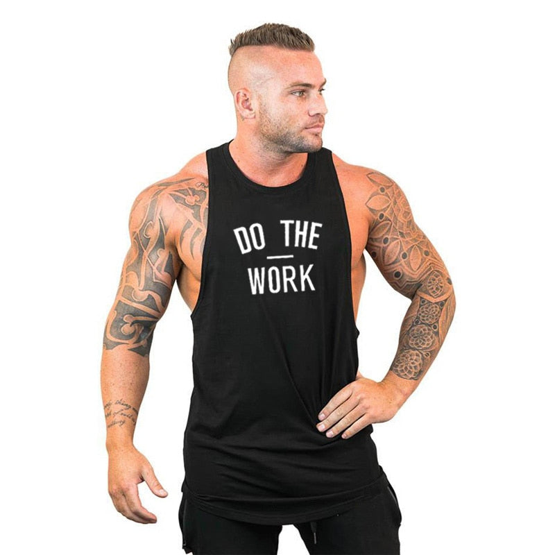 New Gym Tank Top Summer Brand Cotton Sleeveless Shirt Casual Fashion Fitness Stringer Tank Top Men bodybuilding Clothing M-XXL