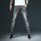 2022 New Men's Skinny White Jeans Fashion Casual Elastic Cotton Slim Denim Pants Male Brand Clothing Black Gray Khaki