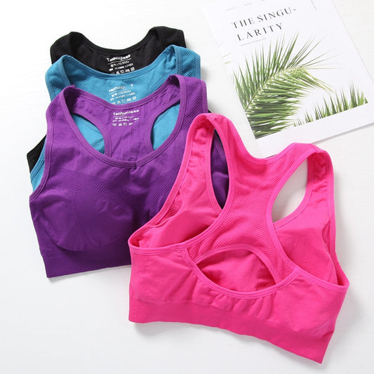 Women Sports Bra Top Push Up Fitness Yoga Bra Underwear Sport Tops For Women Breathable Running Vest Gym Wear bh