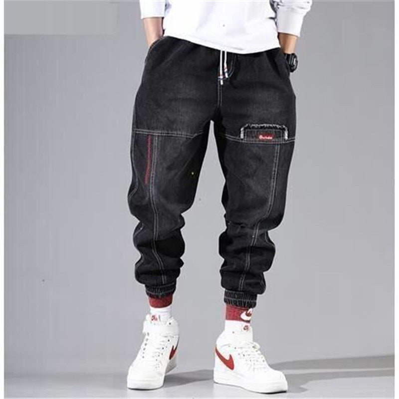 Streetwear Hip Hop Cargo Pants Men's jeans Cargo Pants Elastic Harun pants Joggers Pants 2022 Autumn and Winter