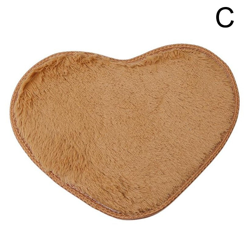 Bath Mats Mini 40X30cm Heart Shape Non-Slip Pad Rug Kit Toilet Pattern Bathroom Small Mats Floor Carpet Mattress For Home Decor