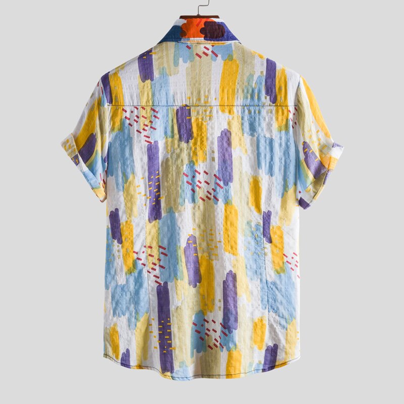 2022 Summer New Short Sleeve Hawaiian Shirt Men Big Size Loose Casual Beach Wear Male Holiday Vacation Tropical Aloha Shirt 3XL