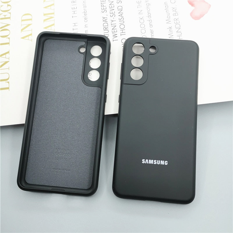 Samsung Galaxy S21 Ultra Plus 5G S21FE Case Silky Silicone Cover For S21+ S21Plus S21Ultra Full Protective Mobile Phone Shell