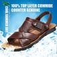 Big Size 48 Men Leather Sandals Summer Classic Men Shoes Slippers Soft Sandals Men Roman Comfortable Outdoor Walking Footwear