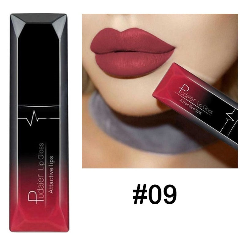 Matte Liquid Lipstick Waterproof Long Lasting Lip Gloss Tint Sexy Red Nude Purple Metallic Lipsticks Makeup Cosmetics