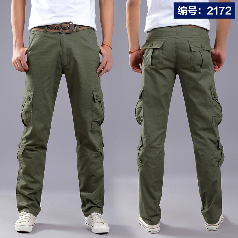 Cargo Pants Men Combat SWAT Army Military Pants Cotton Many Pockets Stretch Flexible Man Casual Trousers  Plus Size 28- 38 40