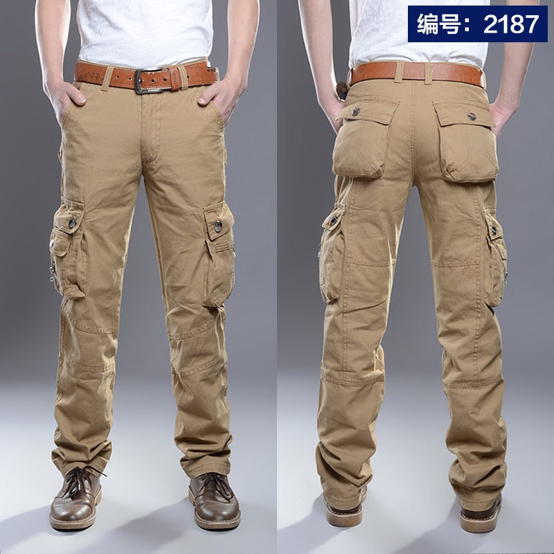 Cargo Pants Men Combat SWAT Army Military Pants Cotton Many Pockets Stretch Flexible Man Casual Trousers  Plus Size 28- 38 40