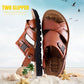 Big Size 48 Men Leather Sandals Summer Classic Men Shoes Slippers Soft Sandals Men Roman Comfortable Outdoor Walking Footwear
