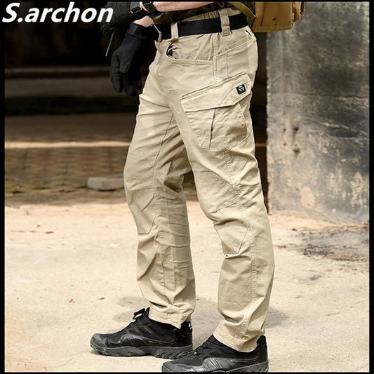 S.archon SWAT Combat Military Tactical Pants Men Large Multi Pocket Army Cargo Pants Casual Cotton Security Bodyguard Trouser