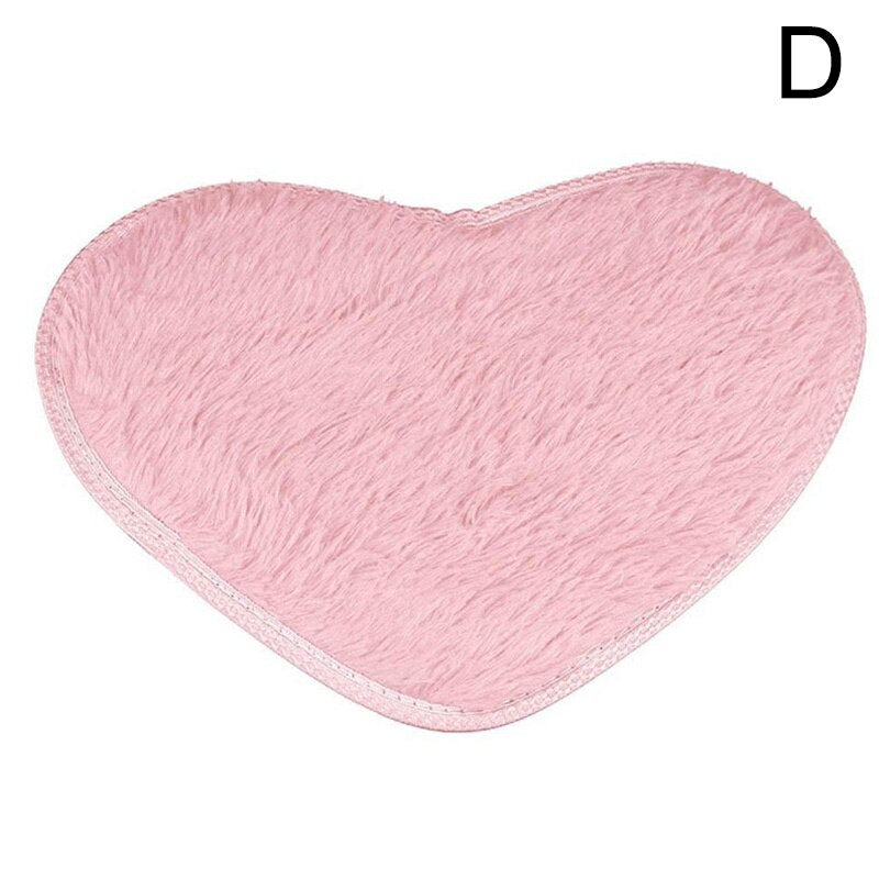 Bath Mats Mini 40X30cm Heart Shape Non-Slip Pad Rug Kit Toilet Pattern Bathroom Small Mats Floor Carpet Mattress For Home Decor