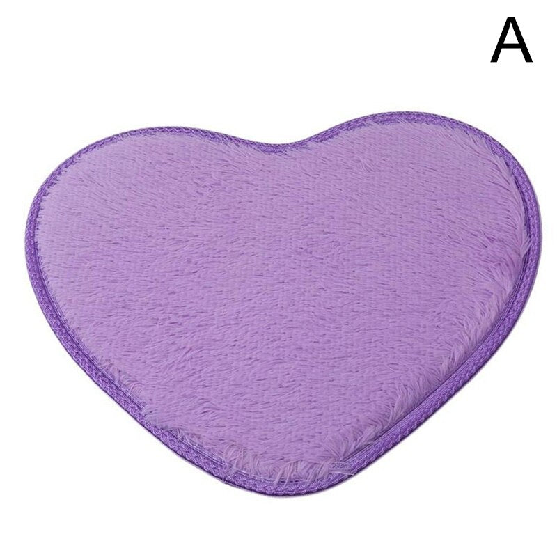 Bath Mats Mini 40X30cm Heart Shape Non-Slip Pad Rug Kit Toilet Pattern Bathroom Small Mats Floor Carpet Mattress For Home Decor