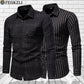 FEGKZLI Men's Casual Plaid Cotton Shirts Long Sleeve Spring Summer Fashion Buttons-up Tops Shirts Homme Mens Dress Shirts