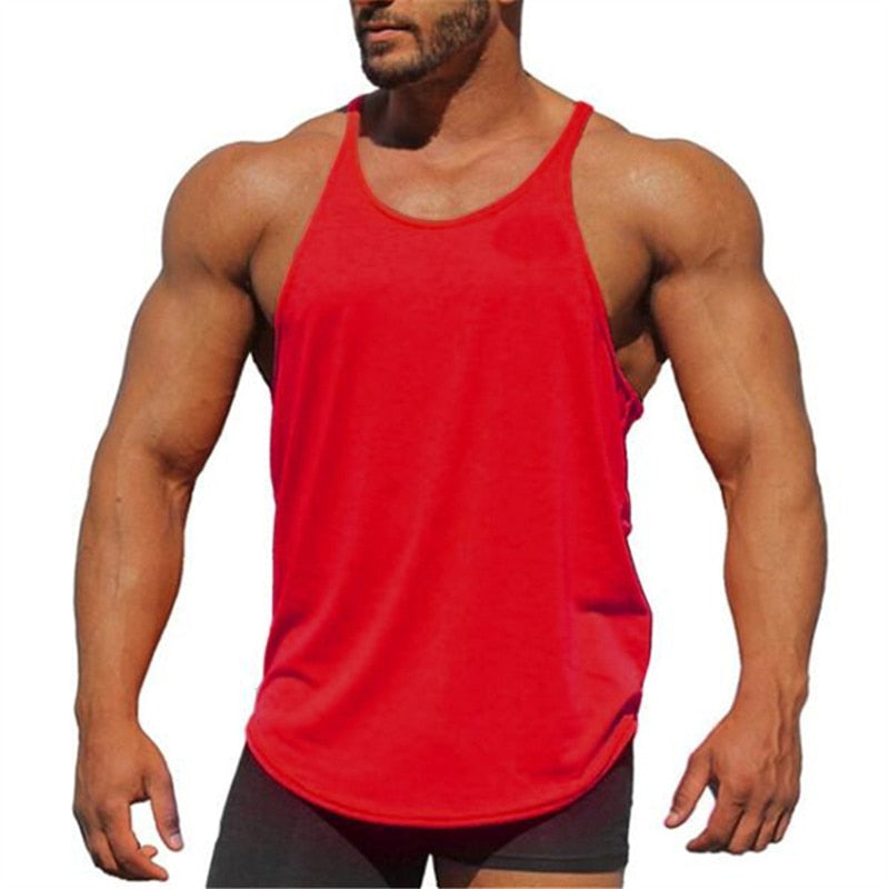 New Gym Tank Top Summer Brand Cotton Sleeveless Shirt Casual Fashion Fitness Stringer Tank Top Men bodybuilding Clothing M-XXL