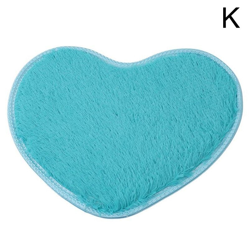 Bath Mats Mini 40X30cm Heart Shape Non-Slip Pad Rug Kit Toilet Pattern Bathroom Small Mats Floor Carpet Mattress For Home Decor