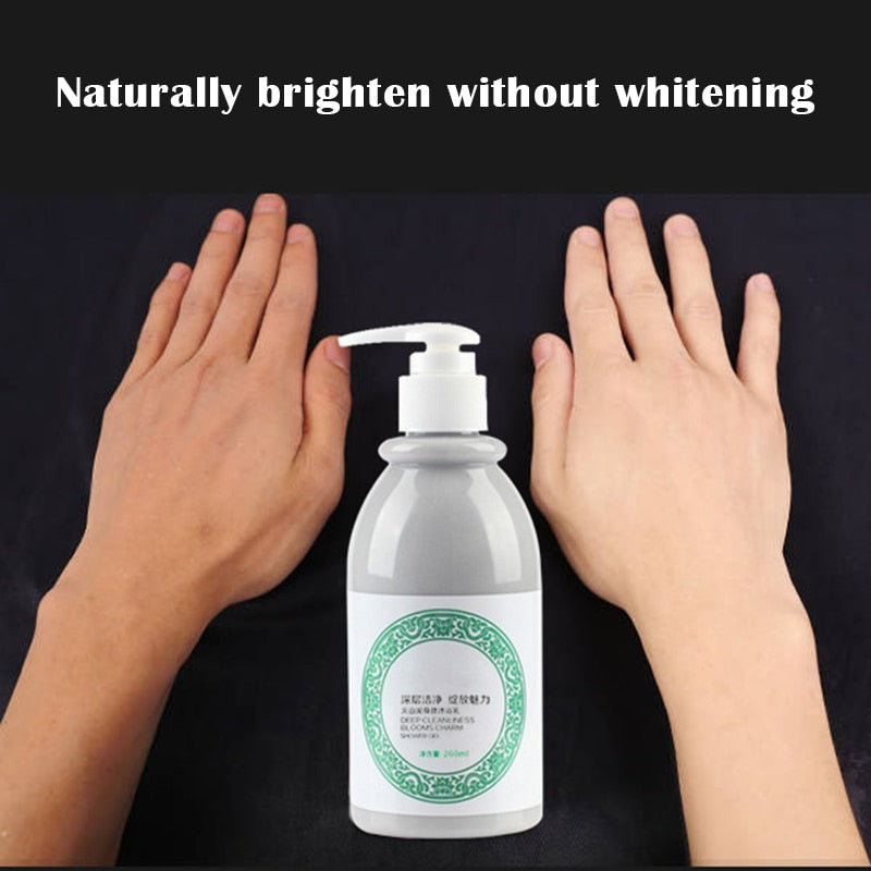 High Quality Whitening Volcanic Mud Shower Gel Deep Body Care Wash Skin Clean Moisturizing Exfoliating 260ML