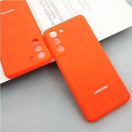 Samsung Galaxy S21 Ultra Plus 5G S21FE Case Silky Silicone Cover For S21+ S21Plus S21Ultra Full Protective Mobile Phone Shell