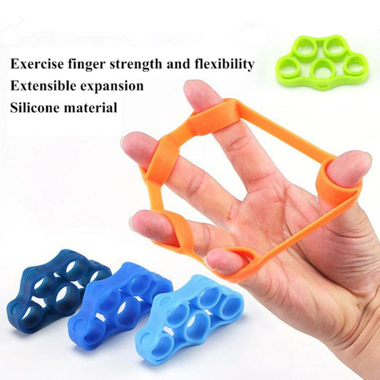 Hand Grips Silicone Finger Strength Exerciser Trainer Strengthener Portable  Fitness Equipment Grip Resistance Band Gripper NEW