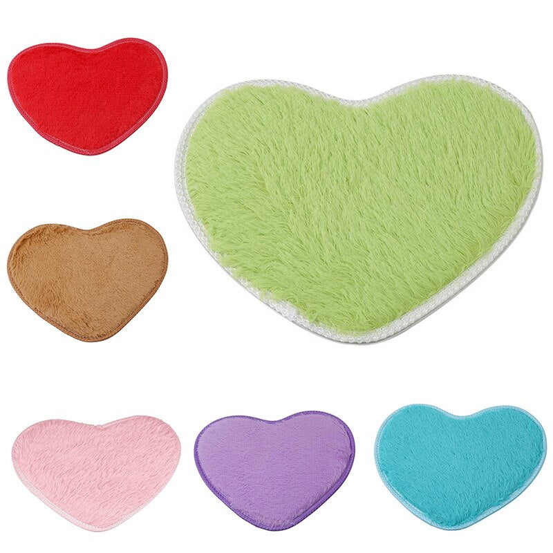 Bath Mats Mini 40X30cm Heart Shape Non-Slip Pad Rug Kit Toilet Pattern Bathroom Small Mats Floor Carpet Mattress For Home Decor