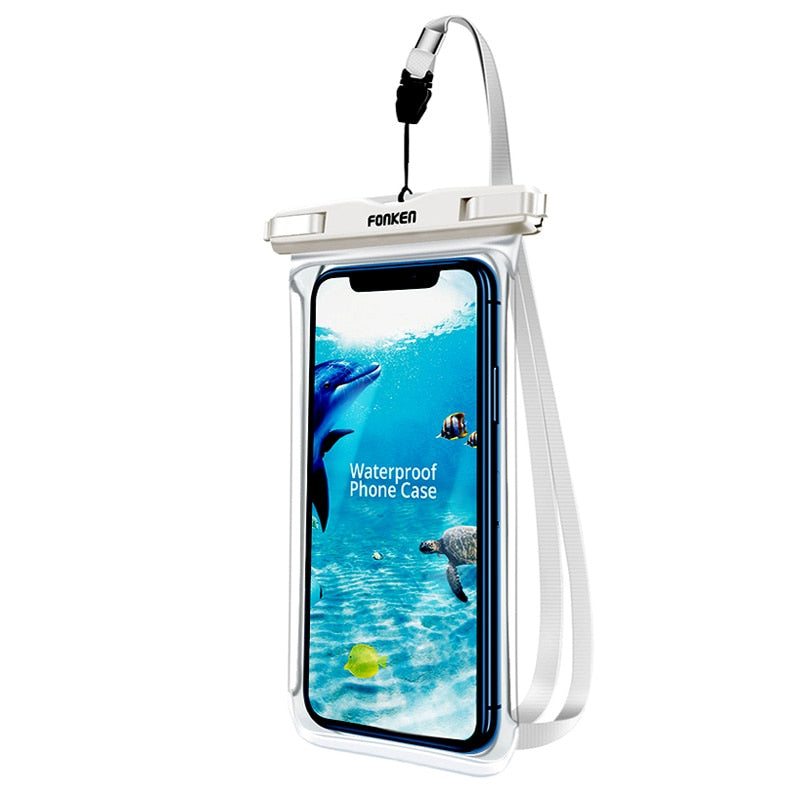 FONKEN Waterproof Phone Case For Iphone Samsung Xiaomi Swimming Dry Bag Underwater Case Water Proof Bag Mobile Phone Coque Cover