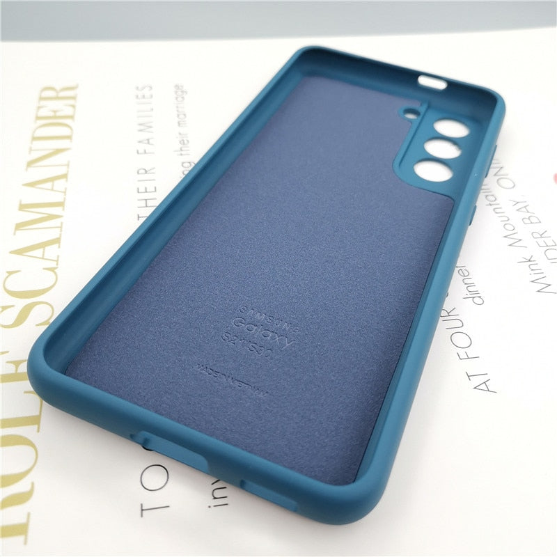 Samsung Galaxy S21 Ultra Plus 5G S21FE Case Silky Silicone Cover For S21+ S21Plus S21Ultra Full Protective Mobile Phone Shell